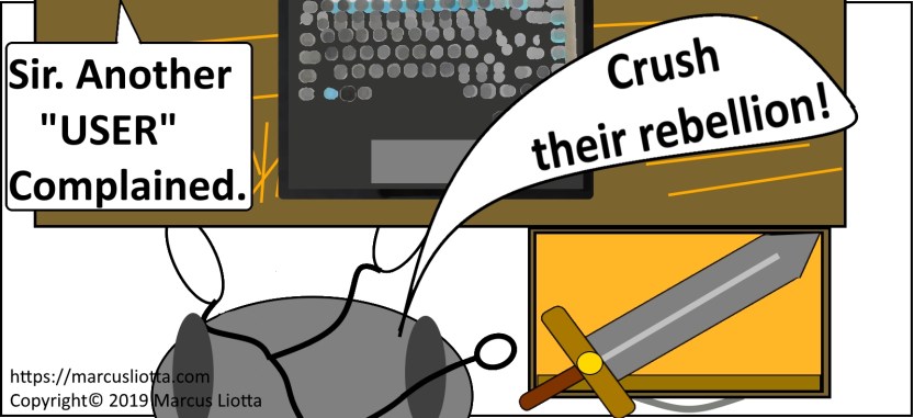 Sword in desk Dont treat users as opponents.jpg